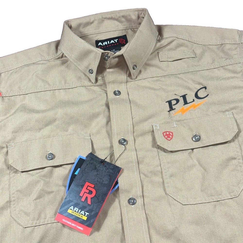Ariat FR Featherlight Work Shirt Men's L  Flame Resistant Button Down Cat2 NWT